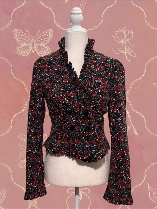 Betsey Johnson Jackets & Blazers - Archive Betsey Johnson Rosebud Corduroy Jacket